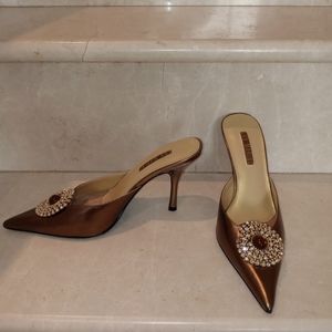 New Ana Marino Bronze Mules...7.5
